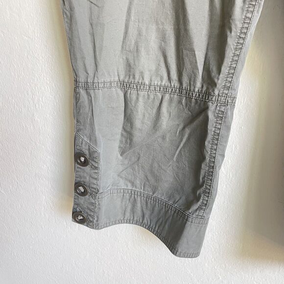 Tribal Cropped Capri Pants Casual Green Women Plus Size 14 - Picture 3 of 6